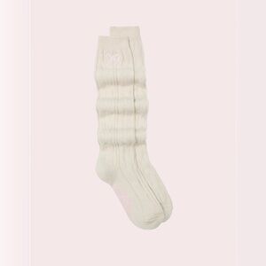 PINK x LoveShackFancy Knee-High Socks VS Natural Heather